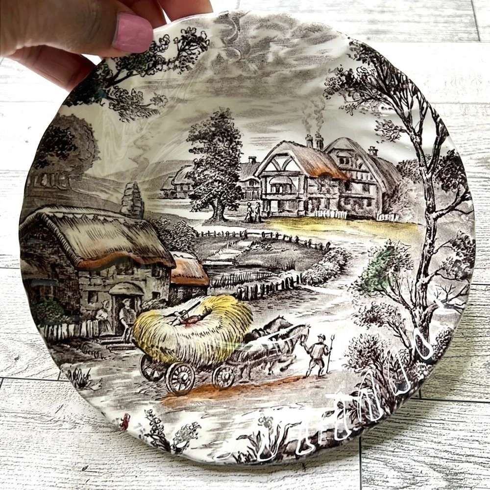 Yorkshire Multicolor by Staffordshire  Hand Engraved Ironstone 4405 Bowls (5)